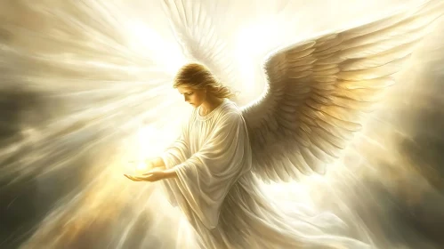 Guardian Angel with Glowing Orb