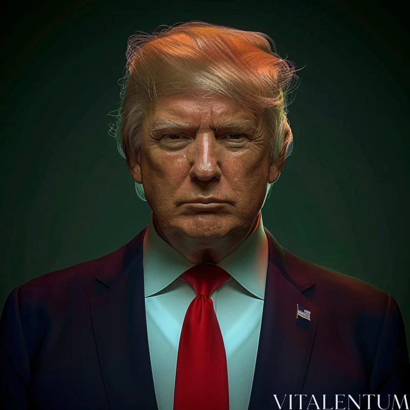 Striking Donald Trump Man Portrait AI Image