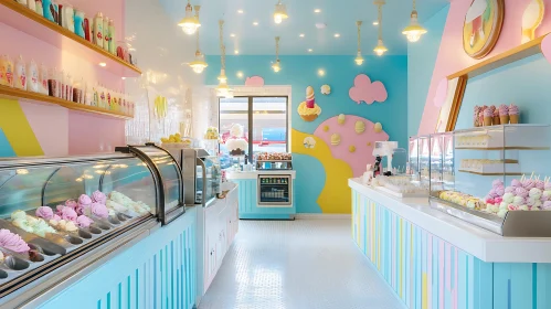 Whimsical Pastel Candy Store Design