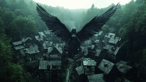 Winged Guardian Over the Village