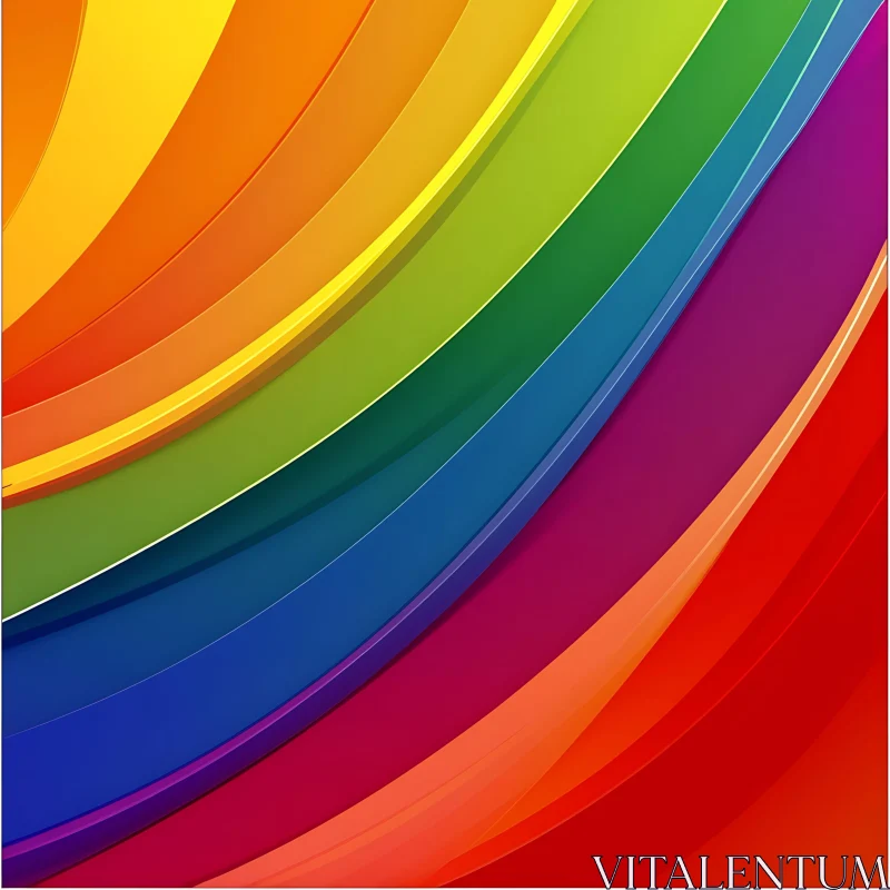 AI ART Spectrum of Color Gradient Illustration