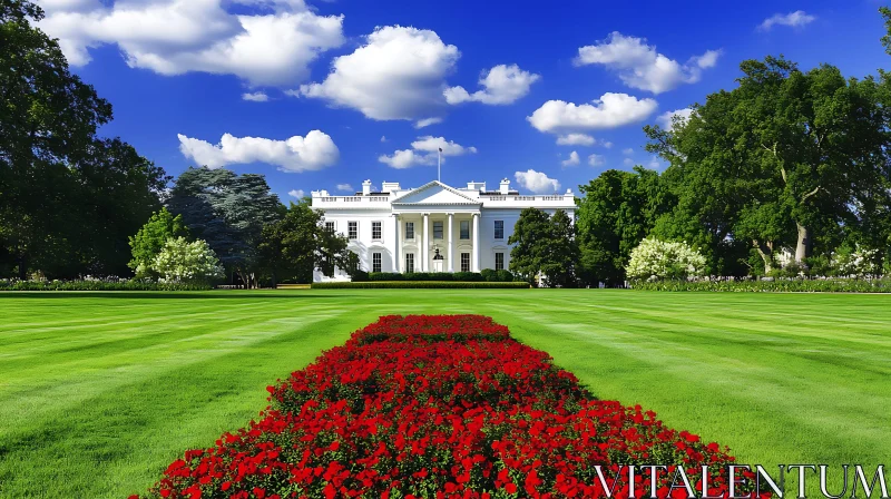 Presidential Residence with Garden View AI Image