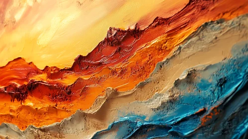 Colorful Abstract Art of a Landscape