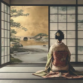 Contemplation in Kimono