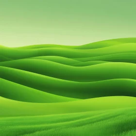 Serene Green Field Hills