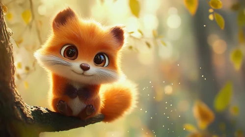 Charming Fox Portrait in Sunlight