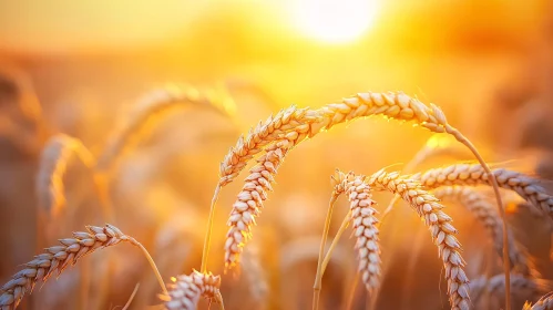 Ears of Wheat in Sunlight