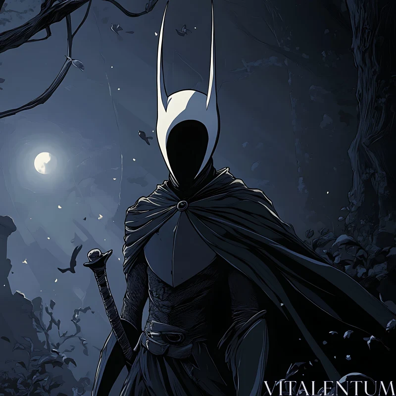 AI ART Dark Knight in the Woods