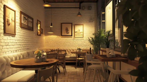 Warm and Inviting Cafe Setting