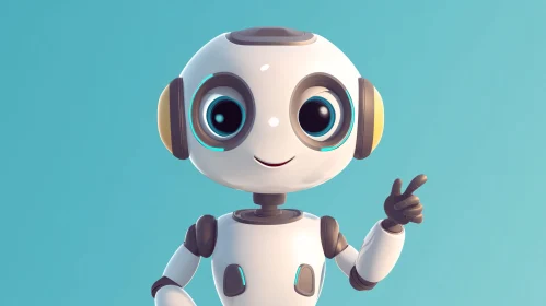 Smiling Robot Character Illustration