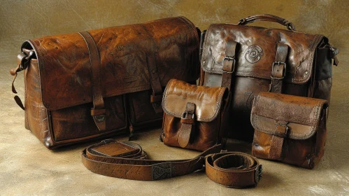 Vintage Leather Bags and Belts Collection - Sophisticated Accessories