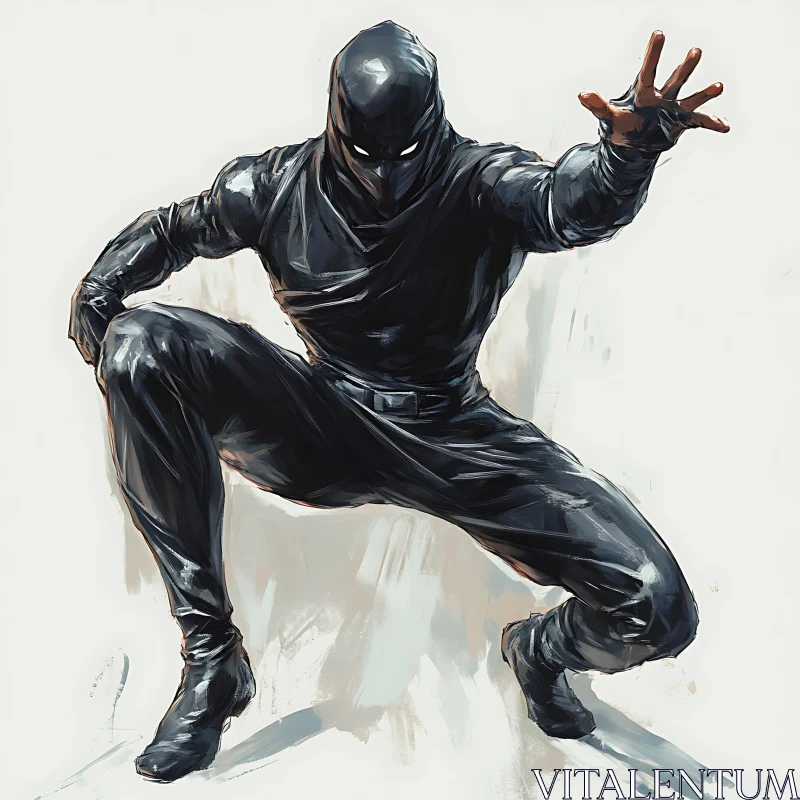 AI ART Agile Ninja in Motion - Digital Illustration