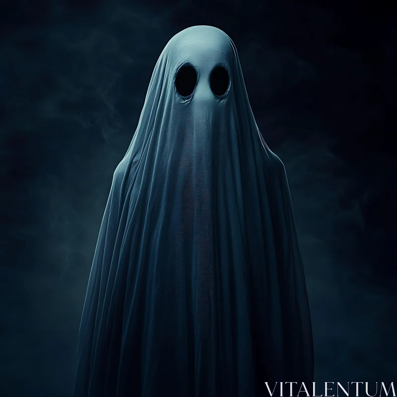 Mysterious Ghost in the Darkness AI Image