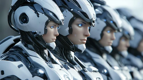 Advanced Cyborgs in Hi-Tech Suits