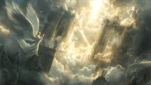 Angel in the Sky with Buildings