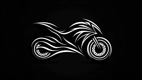 Minimalist Motorcycle Art