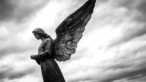 Monochrome Angel Sculpture