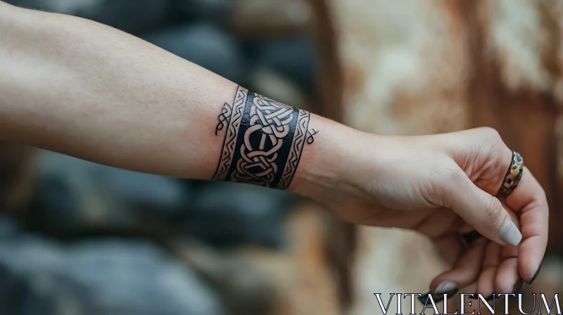 Intricate Celtic Tattoo on Wrist AI Image