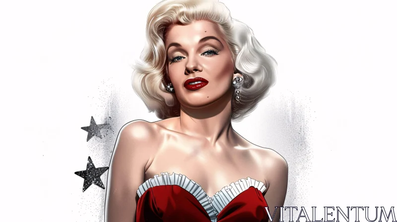 Marilyn Monroe in Classic Glamour AI Image