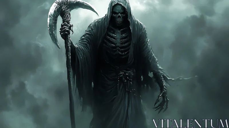 AI ART Cloaked Reaper of Souls Illustration