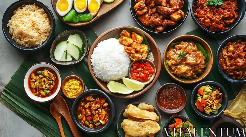 A Feast of Vibrant Asian Cuisine AI Image