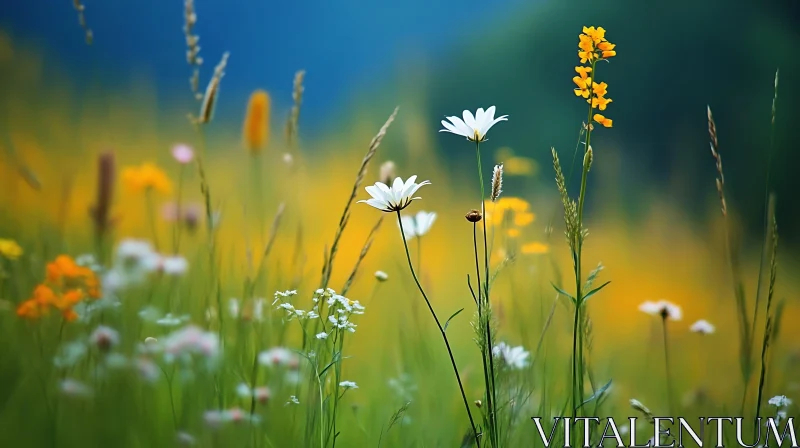 Summer Field of Wildflowers AI Image