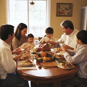 Festive Family Meal with Turkey