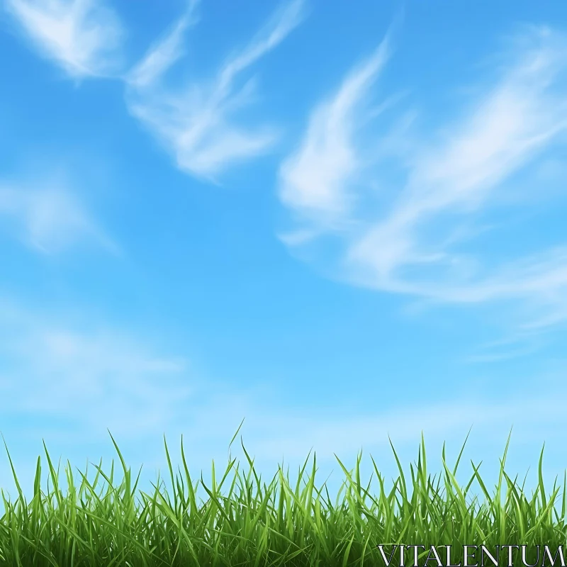 AI ART Sky and Grass Harmony