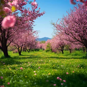 Cherry Blossom Trees in Bloom