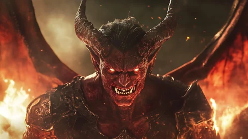 Crimson Demon: A Portrait of Darkness