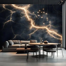 Contemporary Interior with Electric Wall Design