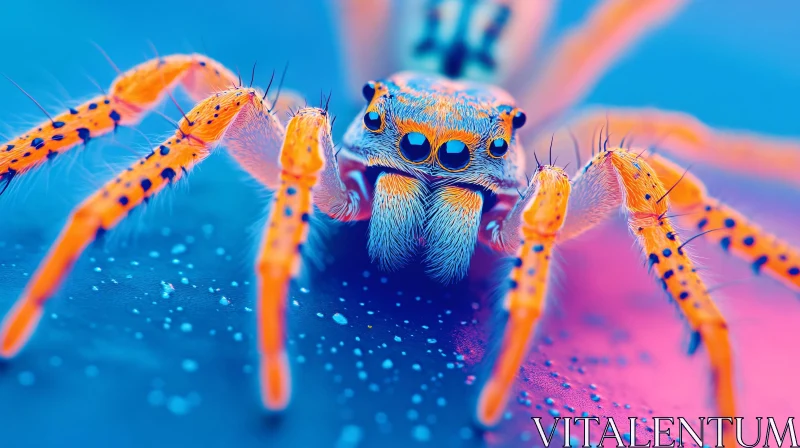 AI ART Vivid Spider Macro Photography