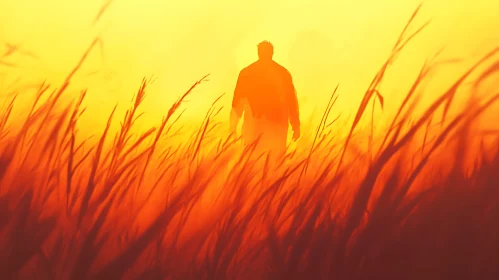 Figure in a Golden Field