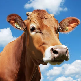 Close-up of a Brown Cow