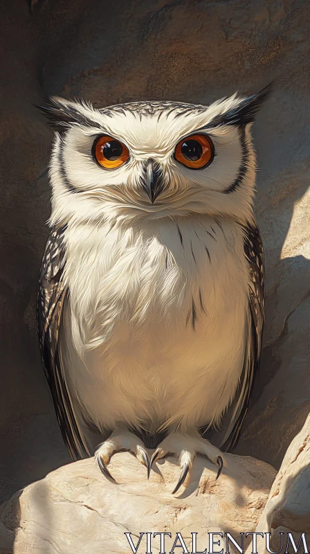 Owl Portrait Art AI Image