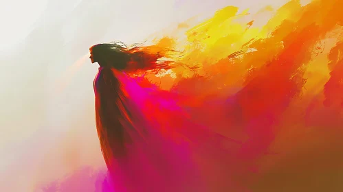 Abstract Woman Silhouette Art