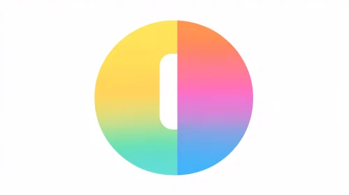 Abstract Gradient Circle with Four Colors