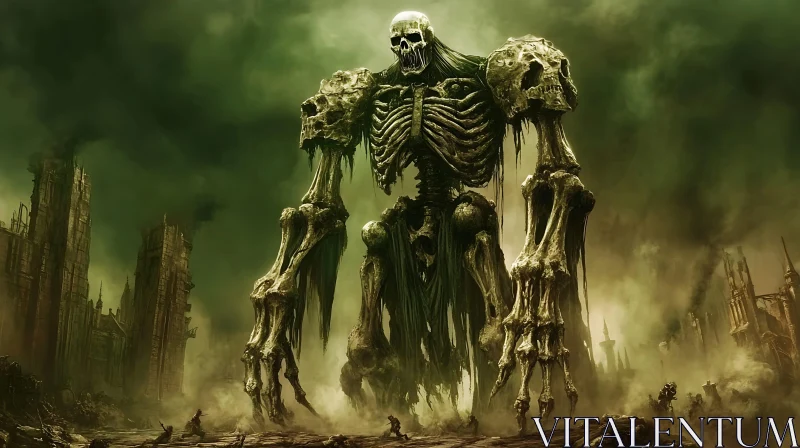 AI ART Apocalyptic Skeleton Giant