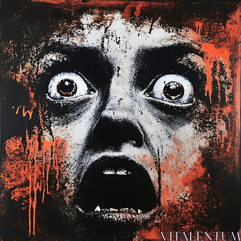 Visceral Scream: A Study in Distress AI Image