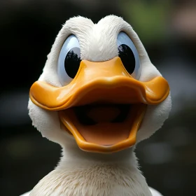 Cartoon Duck Smiling Face