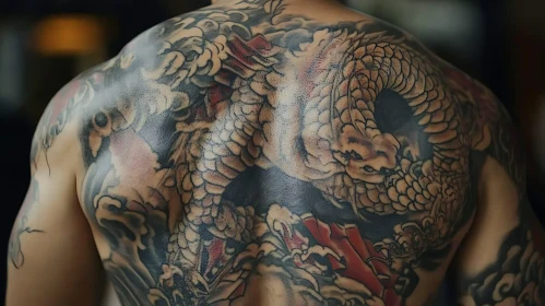 Dragon Tattoo Covering Entire Back