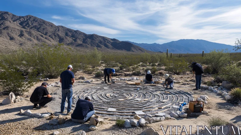 AI ART Crafting a Labyrinth in the Heart of the Desert