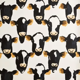 Whimsical Dairy Cows Pattern Design