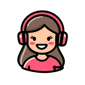 Cute Girl Listening Music Avatar