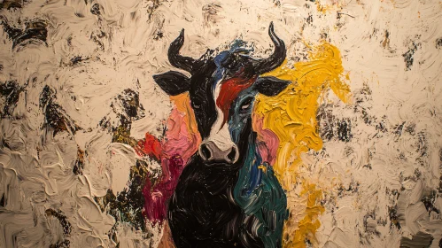 Colorful Bovine Art - Modern Farmhouse Decor