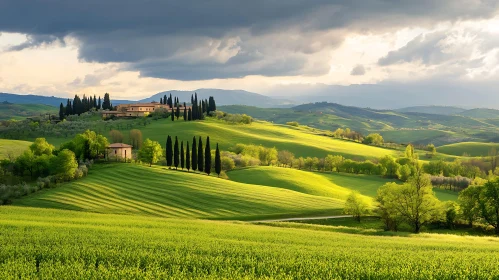 Tranquil Green Hills of Tuscany