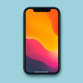 Smartphone with Abstract Gradient Wallpaper