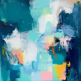 Modern Abstract Canvas with Brushstrokes