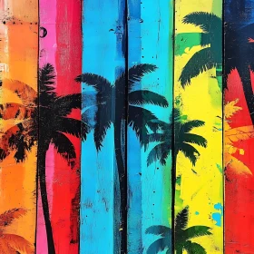 Tropical Palm Trees Painting