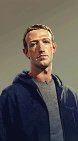 Digital Art of Mark Zuckerberg